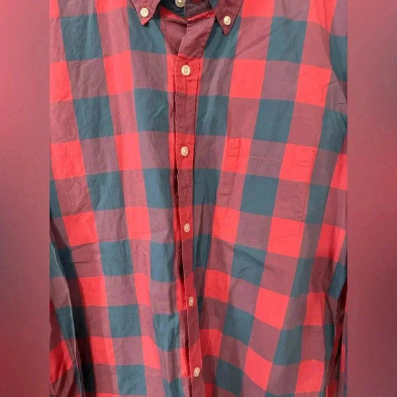 J. Crew Men’s Red & Blue Plaid Slim Fit Lightweight Button Down Shirt - Size XL - Picture 2 of 7